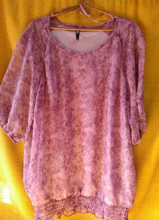 Жіноча блузка ніжно-фіолетового кольору, р.42-44