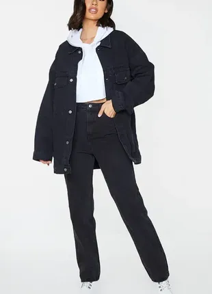 Черная женская джинсовая куртка, s3 фото