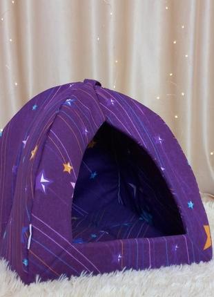 Палатка домік для тварин фіолетові мрії1 фото