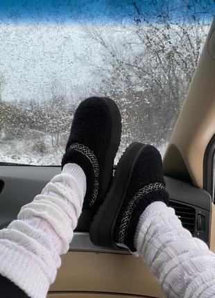 В наличии ugg braid барашки угги черные