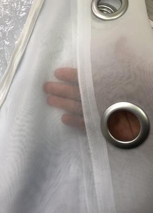 Готовый комплект тюль и штора на люверсах