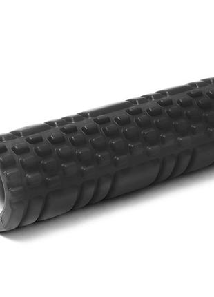 Масажний ролик для спини та тіла standard roller 29х10 см black