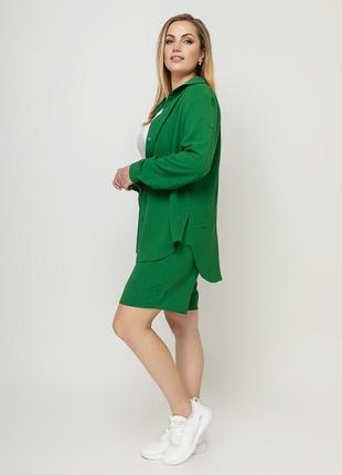 Костюм с шортами люси зеленый2 фото