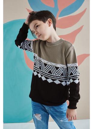 В’язаний светр хлопчикам 7-10 років