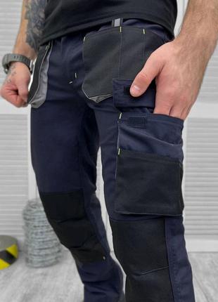 Робочі штани чоловічі плотні сині2 фото