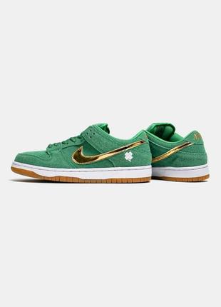 Шикарні жіночі стильні кросівки "nike sb dunk low pro st. patrick's day"7 фото