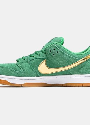 Шикарные женские стильные кроссовки "nike sb dunk low pro st. patrick's day"2 фото