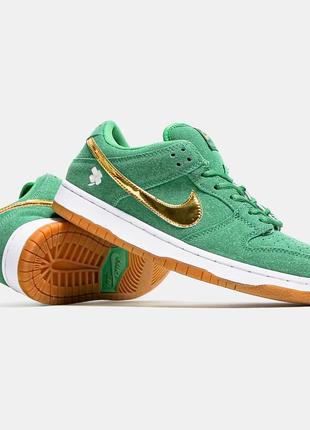 Шикарні жіночі стильні кросівки "nike sb dunk low pro st. patrick's day"5 фото