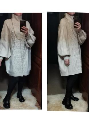 Свитер длинный h&m свитер платье вязаное платье оверсайз8 фото