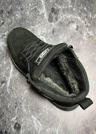 Якісні зимові черевики ugg з натурального нубука, мужские тёплые ботинки на меху5 фото