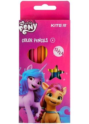 Карандаши цветные двусторонние kite my little pony lp22-054, 12 шт. (4063276047564)