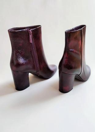 Кожаные французские лаковые классические ботинки на толстых каблуках what for 38-39 размер6 фото