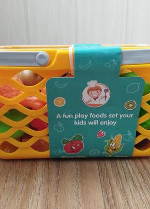 Детская корзина с овощами и фруктами basket3 фото