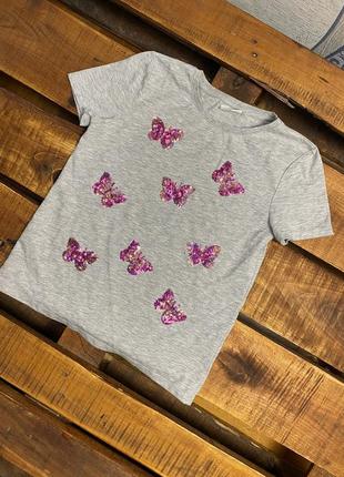 Дитяча футболка з пайєтками peacocks (пікокс 10 років 140 см оригінал різнокольорова)