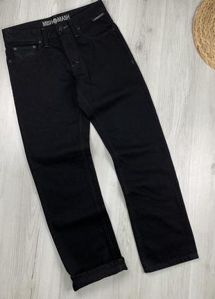 Чорний якісний щільний джинс пряма штанка рекомендую! як нові!