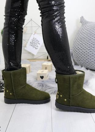 35-36 угги чоботи напівчоботи черевики жіночі зимові зима екозамш уггі2 фото