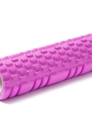 Масажний ролик для спини та тіла standard roller 29х10 см pink