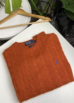 Премиальный мужской вязаный шерстяной свитер polo ralph lauren