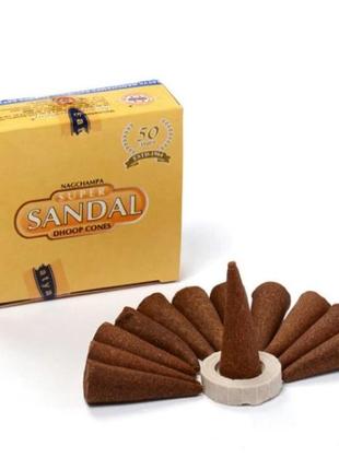 Satya super sandal cone (конуси) 20 грамм, ароматичні конуси, конуси, сандал