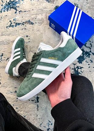 Adidas gazelle dark green, кроссовки адидас газель мужские, кроссовки мужественный адидас газель