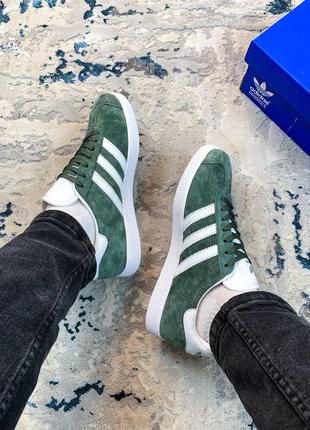 Adidas gazelle dark green, кроссовки адидас газель мужские, кроссовки мужественный адидас газель6 фото