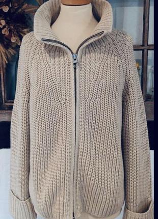 Трендовий оверсайз кардиган на блискавці marc o’polo organic cotton zip cardigan