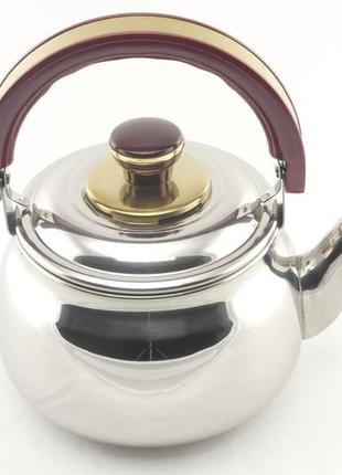 Чайник кухонний 2.7 літра (неіржавка сталь) зі свистком a-plus wk-90291 фото