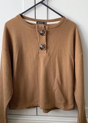 Светр кофта коричнева кольору stradivarius zara