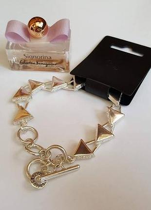 Элегантный браслет треугольники посеребренние pilgrim дания ювелирная бижутерия