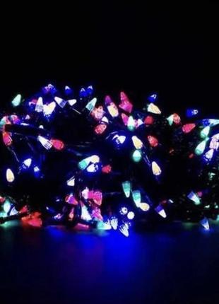 Гирлянда светодиодная 8 метров xmas 100 led m-3 мультицветная rgb color