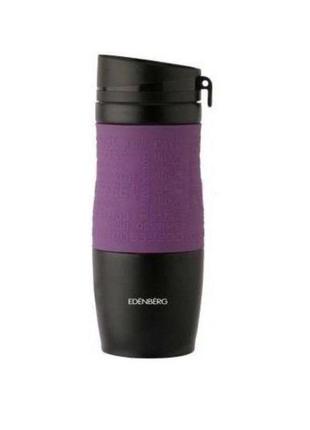 Термочашка (термос) для чая и кофе edenberg eb-625 (380мл) фиолетовая1 фото