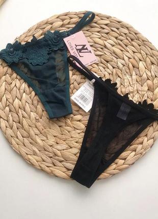 Стринги с узкими боками, набор в 5 цветах