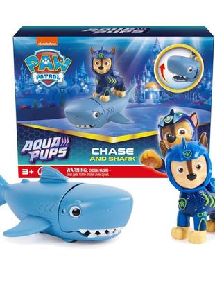 Paw patrol aqua pups chase and shark гонщик чейз щенячий патруль1 фото