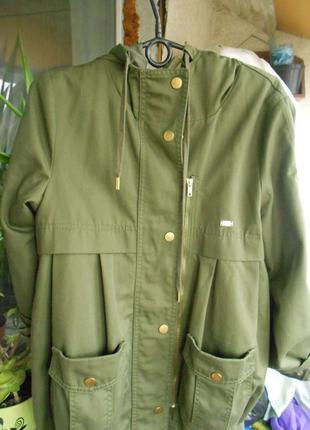 Плащ милитари с объёмными карманами котон 44,46р