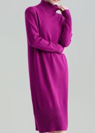 Стильне, затишне,базове тепле плаття-светр, з кашеміром10 фото