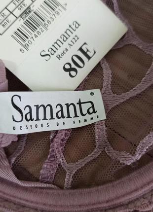 Samanta roca комплект женского нижнего белья с кружевом сиреневый польша размер 80e, 80f7 фото