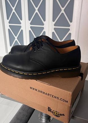 Dr. martens кожаные туфли 1461 black nappa1 фото