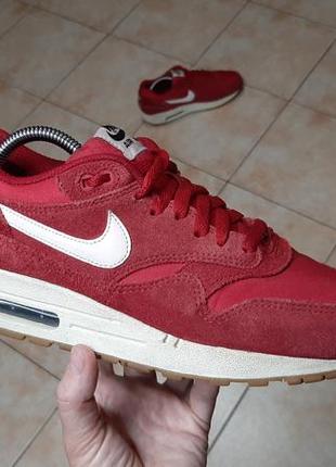 Замшевые кроссовки nike (найк) air max 1 gym red sail
