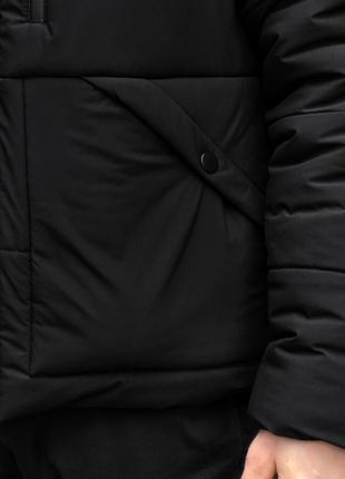 Куртка зимова чоловіча коротка пряма rockford до -15 чорна пуховик чоловічий зимовий повсякденний7 фото