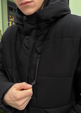 Куртка зимова чоловіча коротка пряма rockford до -15 чорна пуховик чоловічий зимовий повсякденний3 фото