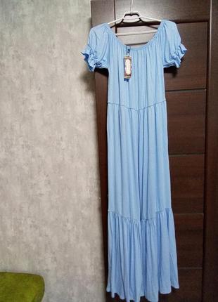 Брендовый новый трикотажный вискозный сарафан-платье р.12-14.5 фото