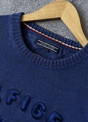 Мужской синий свитер кофта джемпер tommy hilfiger оригинал4 фото