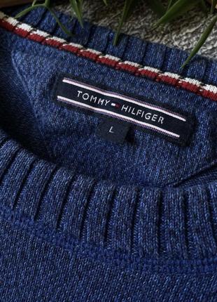 Мужской синий свитер кофта джемпер tommy hilfiger оригинал5 фото