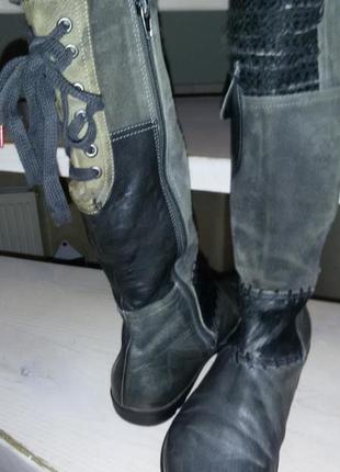 Оригінальні шкіряні чоботи англійського бренду think ! розмір 40 (26,5 см)6 фото