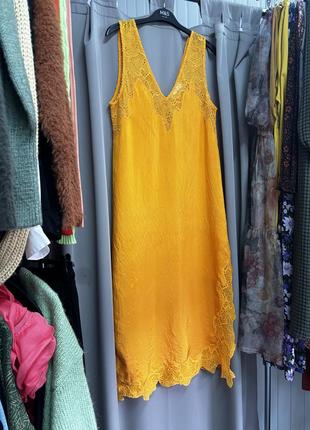 Стильное сатиновое платье от h&amp;m👌5 фото