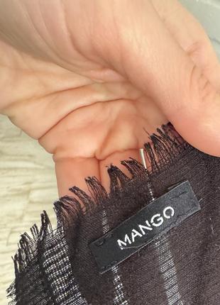 Черный легкий шарф палантин mango4 фото
