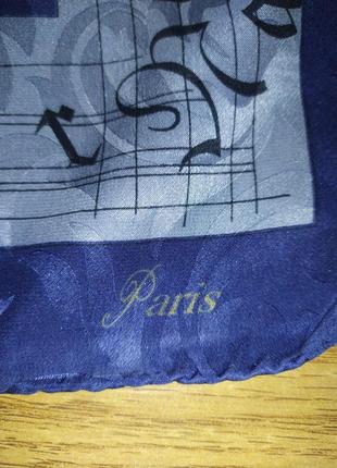 Прекрасный французский тематический винтажный шелковый платок6 фото