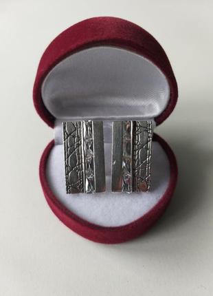 Массивные серебряные серьги. сережки серебро 925 проба с трезубцем.