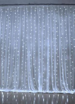 Гірлянда штора,  прозорий шнур