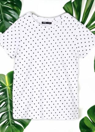 Женская футболка "dots" белая. размер 44.